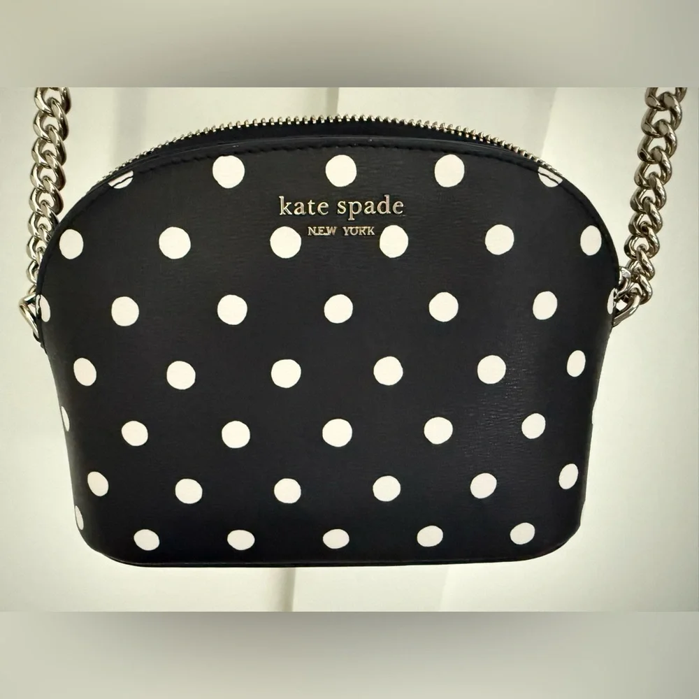 Kate Spade Spencer Sunshine Dot Small Dome Crossbody – Polka Dot – EUC